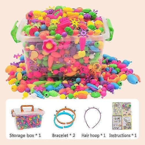 188pc Smooth-Touch Pop Beads Craft Set 1