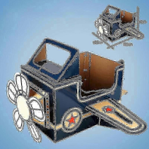 Child-Safe Cartoon Plane Cardboard DIY Kit 2