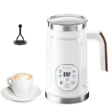 BioloMix : Machine à mousse lait 5-en-1, écran tactile LED, version améliorée, mousse chaude/froide, idéal latte/café blanc
