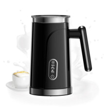 BioloMix : Machine à mousse lait auto 4-en-1 (chaude/froide), idéale latte, cappuccino, chocolat chaud noir