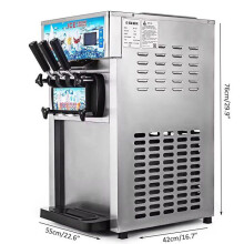 Machine Glace VEVOR ZM-168 1200W 16-18L/h, Compresseur GMCC, 2 Cuves 3L, R290, Pro