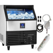 Machine à Glace VEVOR AP-260P 120kg/j, Bac 45kg, 500W, Inox, LED Bleue, Pro