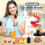 Biolomix 3302 Stabmixer 1200W: 5-in-1, Gemüsehacker, 800ml Hackbecher, Eierbesen, 600ml Smoothiebecher 6
