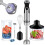 Biolomix 3302 Stabmixer 1200W: 5-in-1, Gemüsehacker, 800ml Hackbecher, Eierbesen, 600ml Smoothiebecher 3