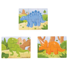 Bigjigs Toys Dinosaurs (6 palapelit) - 3 palapeliä