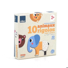 Caixa de ímãs de madeira - VILAC - Ingela P. Arrhenius - 10 animais - Multicolorido - Madeira
