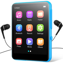 64GB MP3 Player with Bluetooth 5.3, Joliker Portable 2.4IN, Blue