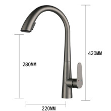 Kitchen Faucet 360 Degree Hot and Cold Concealed Rotating Faucet, Gun Gray Finish, Easy to Use and Store, Great Value for Everyday Use