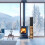 Hoge houten plank met achterpaneel 1