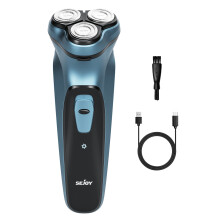 Elektrischer Herrenrasierer, kabelloser Rasierer mit Pop-up-Trimmer, wasserdicht für Nass- und Trockenrasur