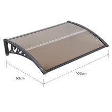 Overkapping voor deur en raam, 60 100 cm, polycarbonaat en aluminium, voor tuin en terras