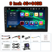 MOPECT Autoradio, 2 DIN Multimedia, Android 15, 4GB RAM + 64GB ROM, Quad-Core, CarPlay, Android Auto, GPS-Navigation, DAB+ & Dashcam