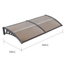 Overkapping, 100 300 cm, polycarbonaat en aluminium, voor deur en raam