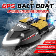 V802 PRO GPS Angelköderboot, 4 Ködersilos, BeiDou-Positionierung, 160 Angelstellen, 500m Reichweite, Dual-Drive