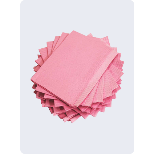 Dental Bibs Pink – 125 pcs