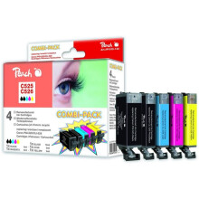 Kit de cartouches d'encre - PEACH - PI100-140 - Pack 5 multi-couleurs - Compat. Canon PGI‑525/CLI‑526 - Haute capacité