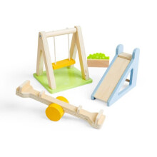 Gartenmöbel aus Holz für Puppenhaus - FSC Spielzeug für den Außenbereich