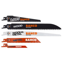 Lâminas para serra sabre - BAHCO - 3940-MIX-SET-10P - para gesso, madeira e metal - Pacote 10 - Aço