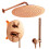 Κρυφό Σετ Ντους Rea Venti Copper + Box 1