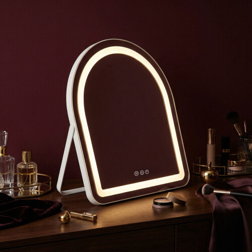 Καθρεφτης Τοιχου Led Glam White 40x45cm