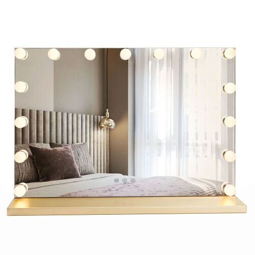 Καθρεφτης Τοιχου Led Hollywood L.gold 45 Χ 58 Χ 120 Εκ