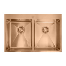 Stainless Steel Sink Joel Brush Copper without kitchen faucet