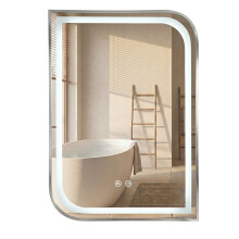 Καθρεφτης Τοιχου Led Zone 70x50 Brush Nickel