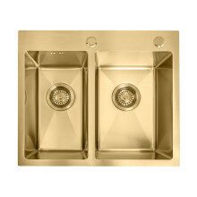 Stainless Steel Sink Toby Brush Gold without kitchen faucet