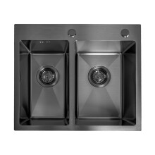 Stainless Steel Sink Toby Black without kitchen faucet