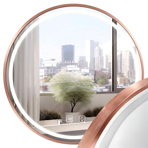 Καθρεφτης Τοιχου Led 60cm Mmj Brush Copper