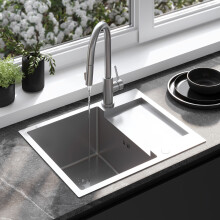 Stainless Steel Sink Paul Brush Nickel without kitchen faucet