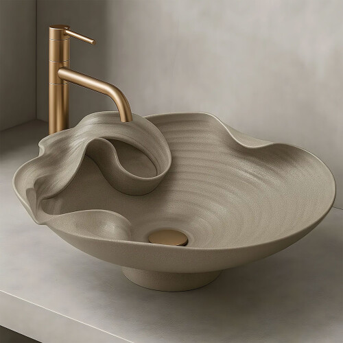 Ceramic Countertop Basin Rea Hm-12 Handmade Art