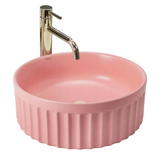 Νιπτήρας Πάγκου Rea Duo Sweet Pink Matt