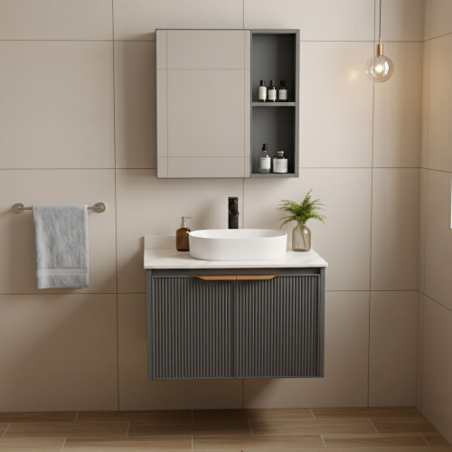 Set Di Mobili Da Bagno Con Top Marti 60cm Grey