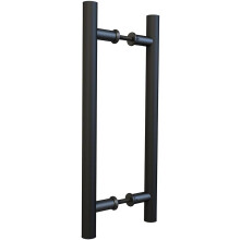 Sliding Door Handle Double Sided H Shape, Heavy Duty Swing Door Handle in Black, Easy to Use and Store, Great Value for Everyday Use