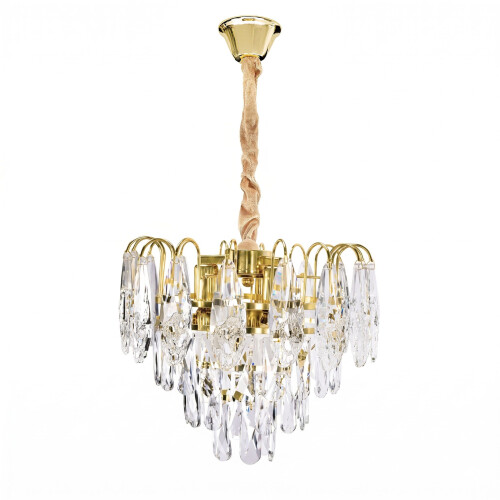 Κρυστάλλινο Κρεμαστό Φωτιστικό Swe078-cp 30cm Gold