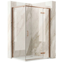 Shower Enclosure Rea Bruno 100x80 Brush Copper