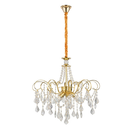 Κρυστάλλινο Κρεμαστό Φωτιστικό Swe081-cp 60cm Gold