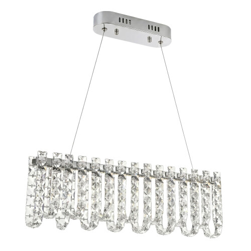 Κρυστάλλινο Κρεμαστό Φωτιστικό Led Swe073-cp 60cm Chrome