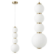 Lampada A Sospensione A Led Lhj114-4cp Oro Spazzolato
