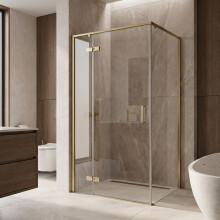 Shower Enclosure Rea Bruno 100x80 Brush Gold
