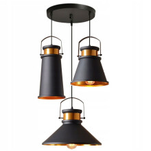 Lampada Da Soffitto Asti Abc Nero/oro