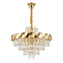 Lampada A Sospensione In Cristallo Swe076-cp 50cm Gold