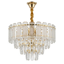 Lampada A Sospensione In Cristallo Swe088-cp 40cm Gold