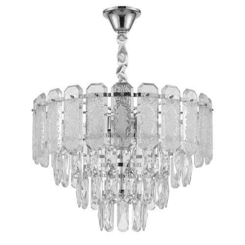 Κρυστάλλινο Κρεμαστό Φωτιστικό Swe087-cp 40cm Chrome