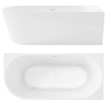 Bathtub Corner Acrylic Sydney Bellanto Right 150cm Black plug cap