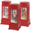 Musical Red Phone Box Christmas Snow Lantern 1