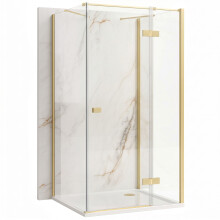 Shower Enclosure Rea Atlas 120x90 Brush Gold left