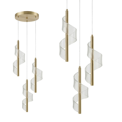 Hanging Ceiling Led Lamp G178-3cp Gold