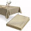 GEEZY (Gold) GEEZY Rectangle Table Cloths 145x250cm Metallic Pattern Table Cover Dining Parties 1